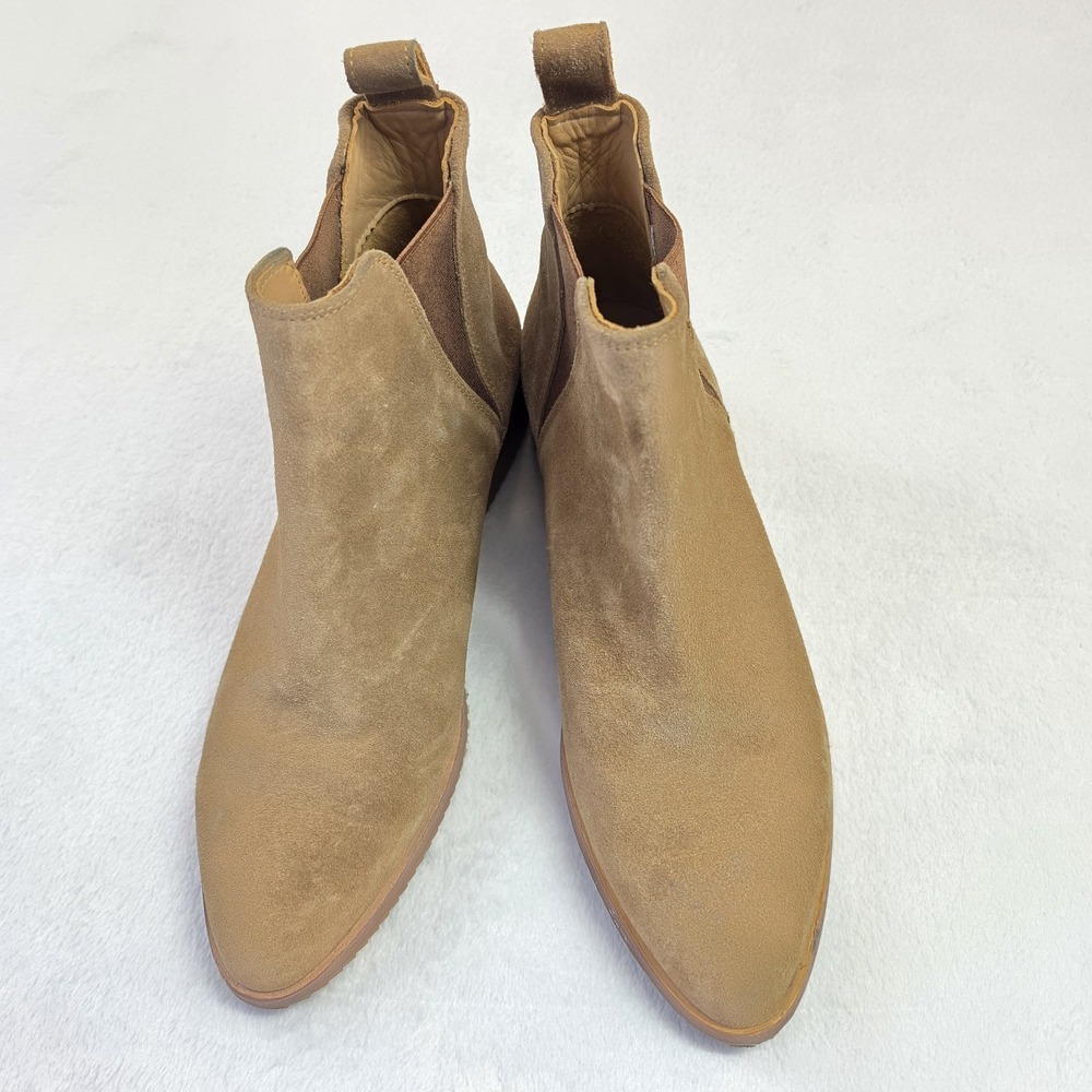 Nisolo Suede Chelsea Boots Womens 9 Tan Brown Leather Ankle Boot Minimalist Clas